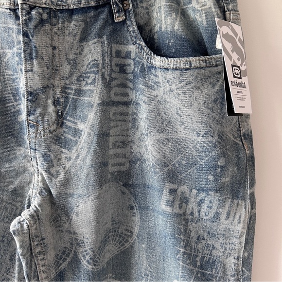 Ecko Unlimited Denim Jeans Men's Size 36 Vintage Wash Retro Y2k streetwear - Picture 2 of 10